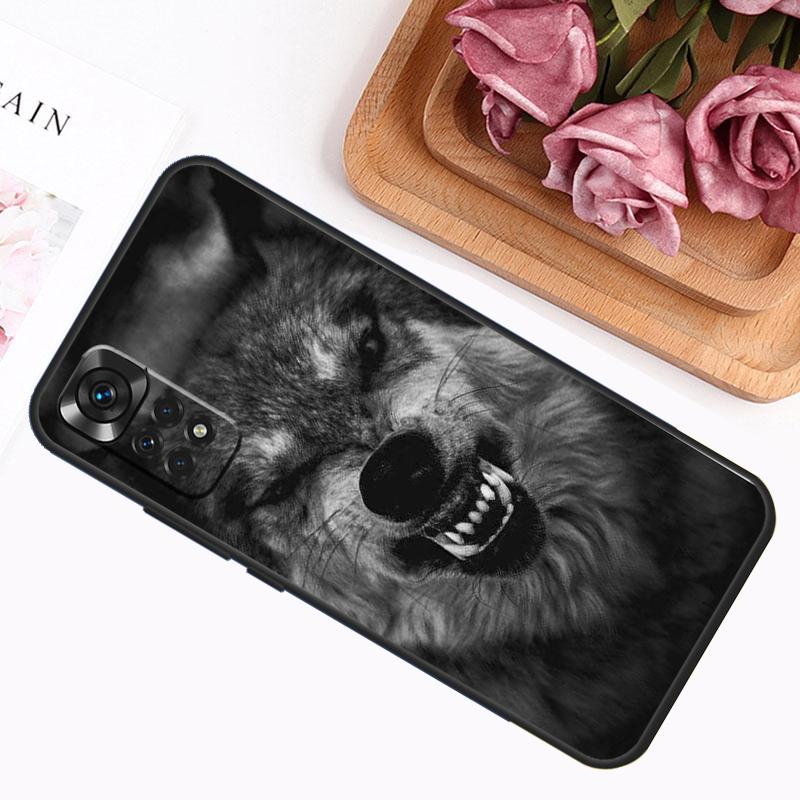 Angry Wolf Case For Xiaomi Redmi Note 14 12 11 9 10 13 Pro 9S 10S 11S 12S Redmi 13C 14C 10C 12C Cover