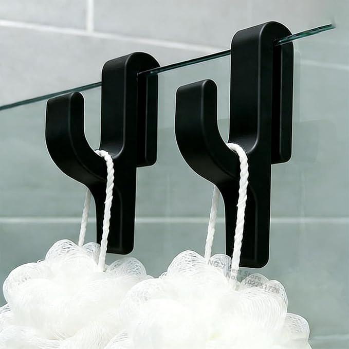 3D Shower Door Towel Hook for 8mm Glass Doors Bathroom Hanger for Clothes Towel Bathrobes Laundry Dormitory Apartment