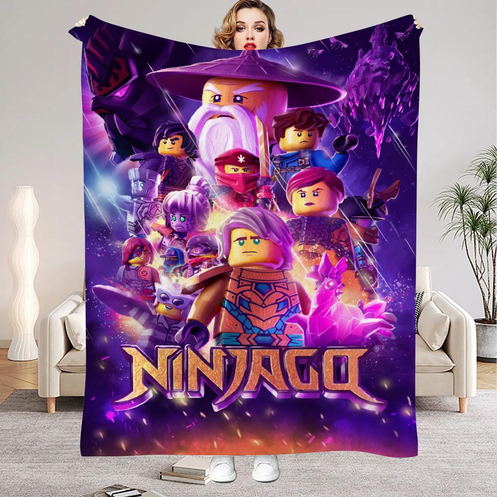 Spel N-Ninjagos Plaid voor Jongens Zomerkamp Bank Bed Zacht Pluizig Meerdere Maten Dutbed Sprei Alle Seizoenen