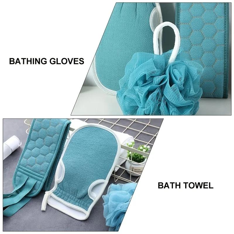 Shower Exfoliating Back Scrubber Bath Belt Towel Ball Glove Deep Mud Clean Korean Body Washcloth Japanese Rear Scrub Pull Strap