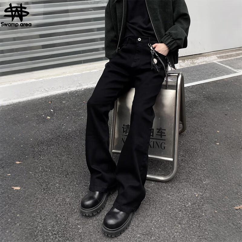 SWAMP AREA Men's High Street Bootcut Straight-Leg Jeans