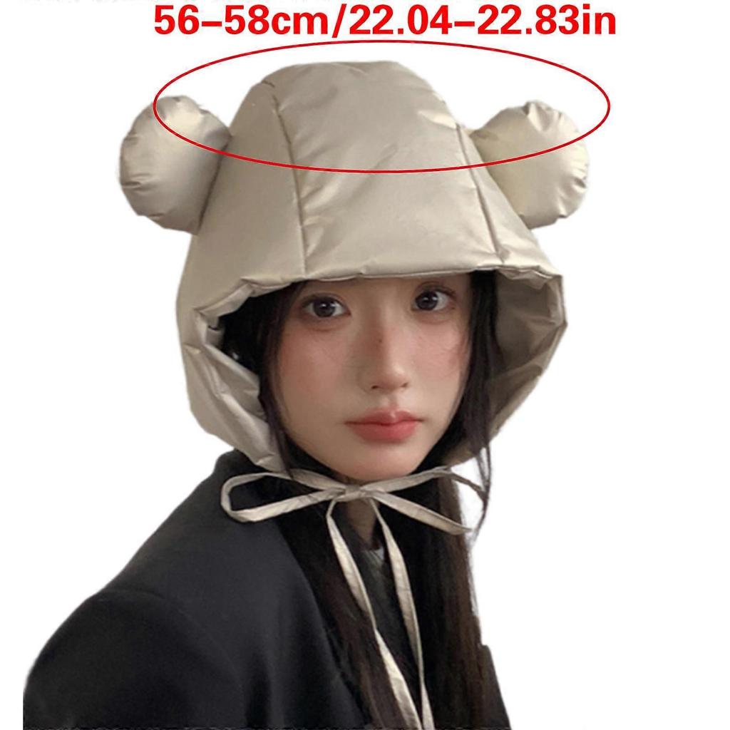 Unisex Warm Hat Earmuffs Warm Trapper Hat for Skiing Skateboarding Thick Windproof Down Hat for Cold Weather  Gray