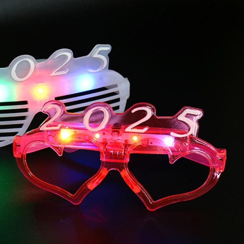 Glowing LED Eyewear For Cosplay Event Practical Plastic Frame Adjustable Fit Adults Kids Costume Props
