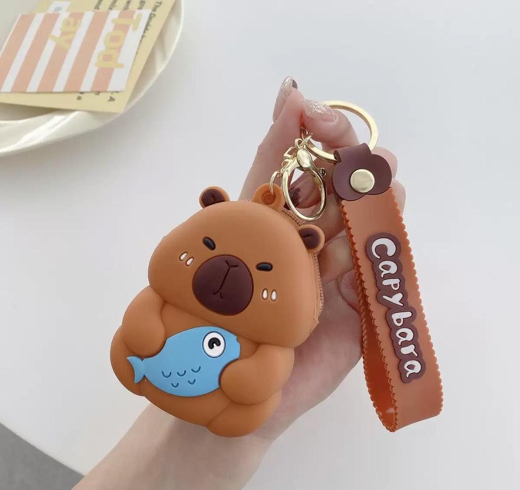 Adorable Capybara Silicone Coin Purse - Cute Cartoon Design for Kids