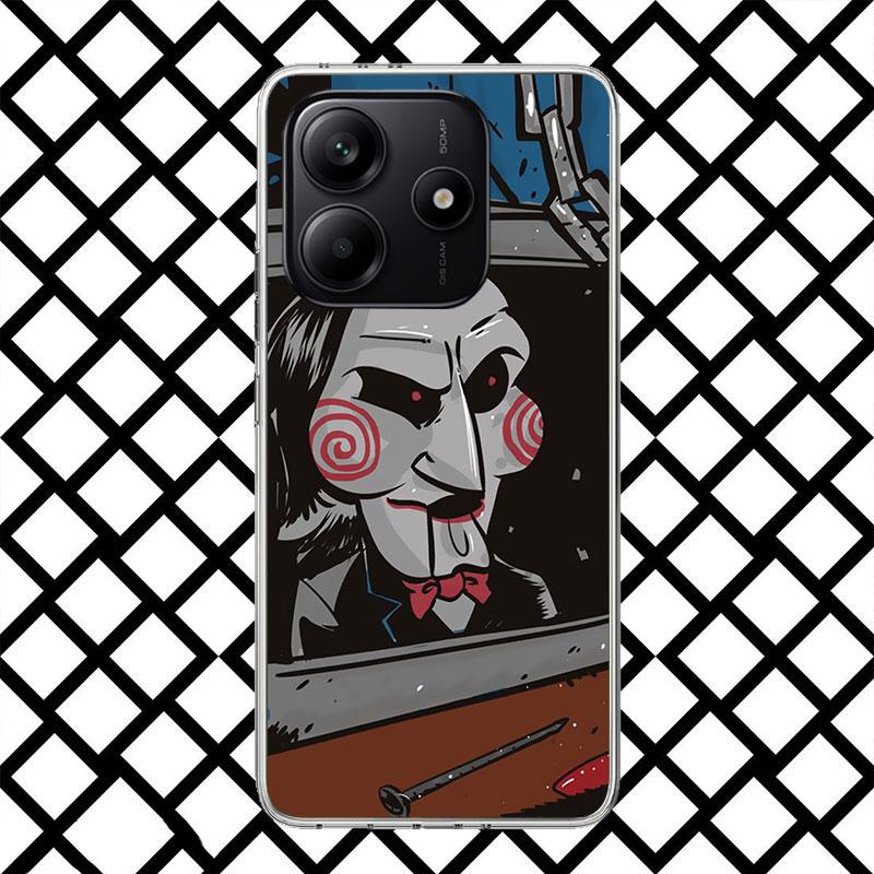 The Jigsaw Killer Horror Phone Case for Xiaomi Redmi Note 15 14 14S 13 12 12S 11 Pro Plus 11E 11T 11S 10S 5G Soft Cover Fundas R