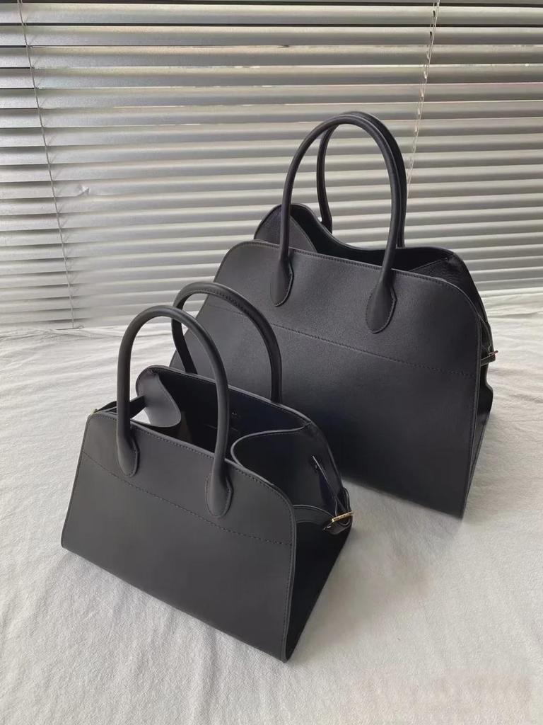 Сумка-тоут Margaux15 из матовой кожи T*ROW от Dong Jie в стиле минимализма — большая вместимость, сумка-трансформер цвета платины