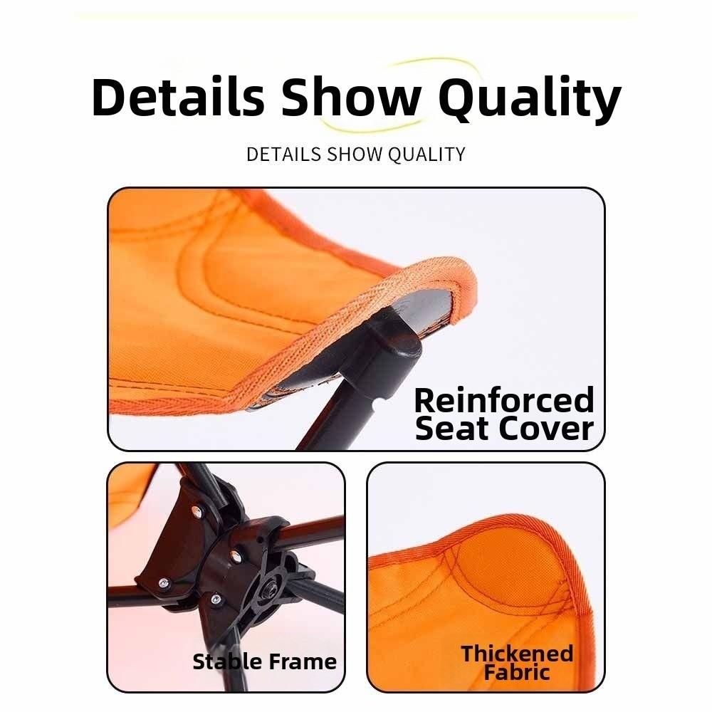 3-Legged Outdoor Folding Stool Foldable Fishing Chair Easy To Carry Camping Chair Garden