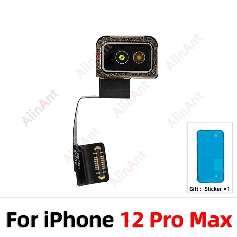 Waterproof Sticker + Flex For iPhone 12 13 14 15 Pro Max Plus mini Proximity Ambient Light Lidar Sensor Flex Cable
