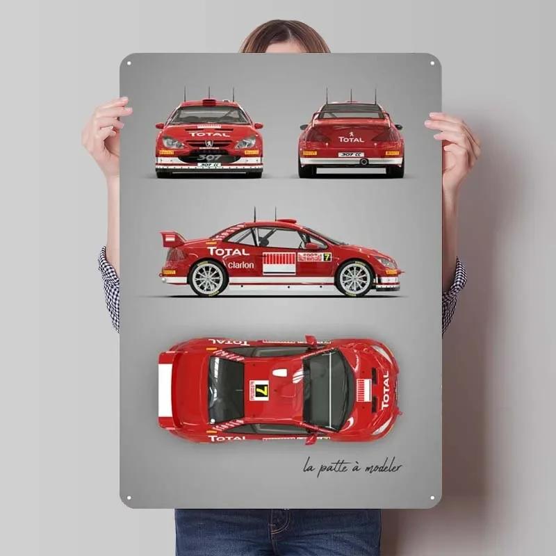 Peugeot Blechschild Autos Poster Retro Metallschild Plakette für Garagenwandkunst Dekoration Dekoration Wohnzimmer Heimdekorationen