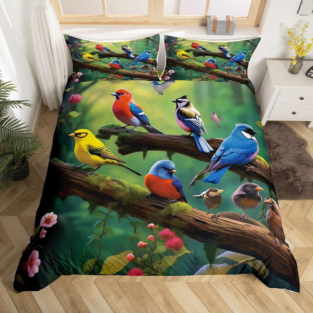 Mermaid Scale Pattern Three-Piece Quilt Cover 3D Digital Printing Bedding Set Bed Cover