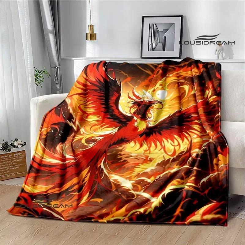 3D Phoenix Printed Blanket Flannel Warm Blankets Soft and Comfortable Blanket Bed Linings Cubre Cama Birthday Gift