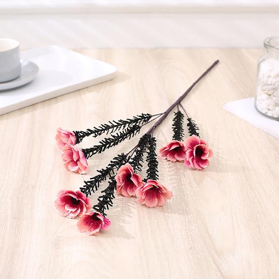 1 Bouquet Fake Flower Realistic Long Lasting Long Stem Practical 8 Heads Daisies Flower Home Decor Fake Bouquet for Garden