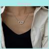 Vintage Alloy Handcuff Necklace For Women European And American Style Ins Trendy Hip-hop Cool Lock Collar Chain Punk Pendant Necklace