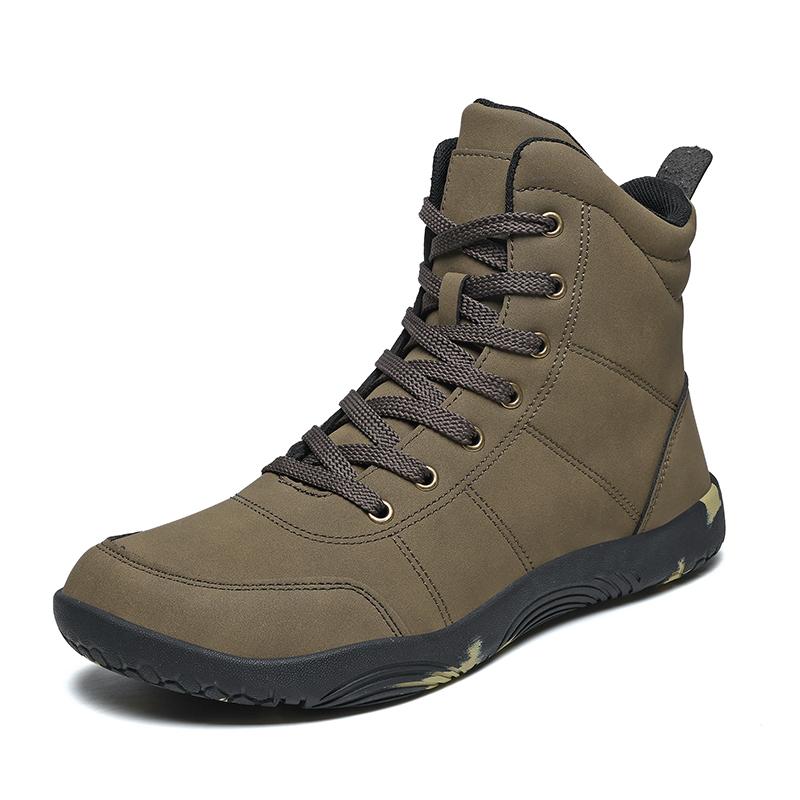 Damskie buty trekkingowe antypoślizgowe Męskie szerokie buty sportowe codzienne do trekkingu wspinaczki Modne wysokie buty ze skóry PU Wodoodporne