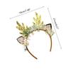Flashing Christmas Headband with Built-in LED Light New Year Headgear Festive Hair Accessories for Holiday Parties