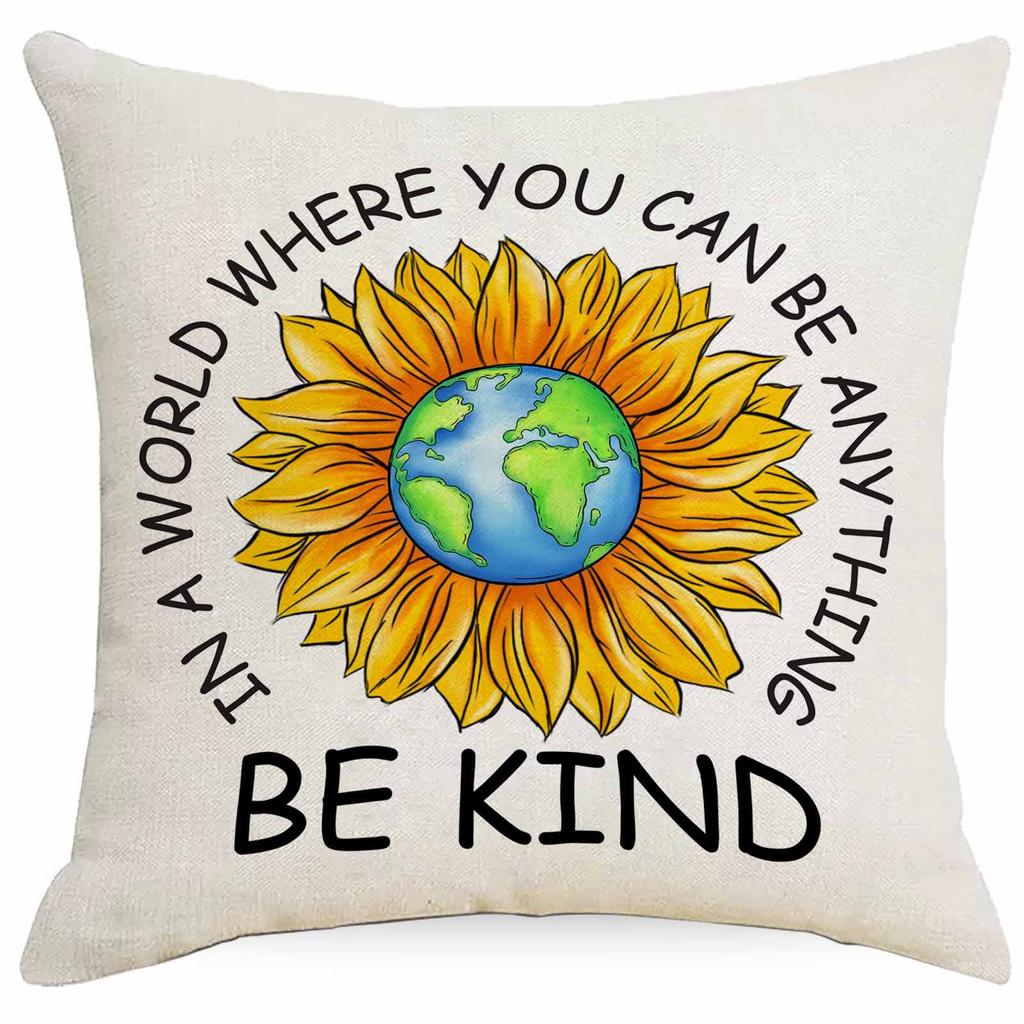 New Retro Summer Sunflower Pillowcase Home Sofa Cushion Pillowcase