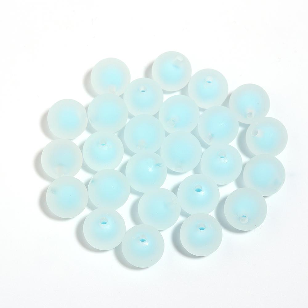 10pcs Acrylic Frosted Beads 16mm Color Matte Round Loose Spacer Bead for Jewelry Making DIY Neckalce Bracelet Supplies Wholesale