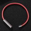 Fashion Leather Bracelet Women Stainless Steel Clasp Handmade Women Bracelets Bangles Braided Leather Bracelet