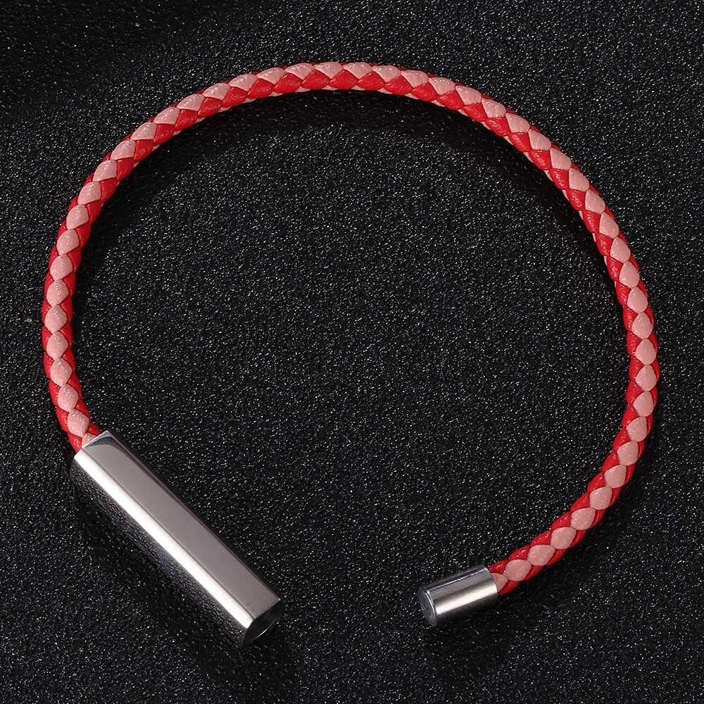 Fashion Leather Bracelet Women Stainless Steel Clasp Handmade Women Bracelets Bangles Braided Leather Bracelet