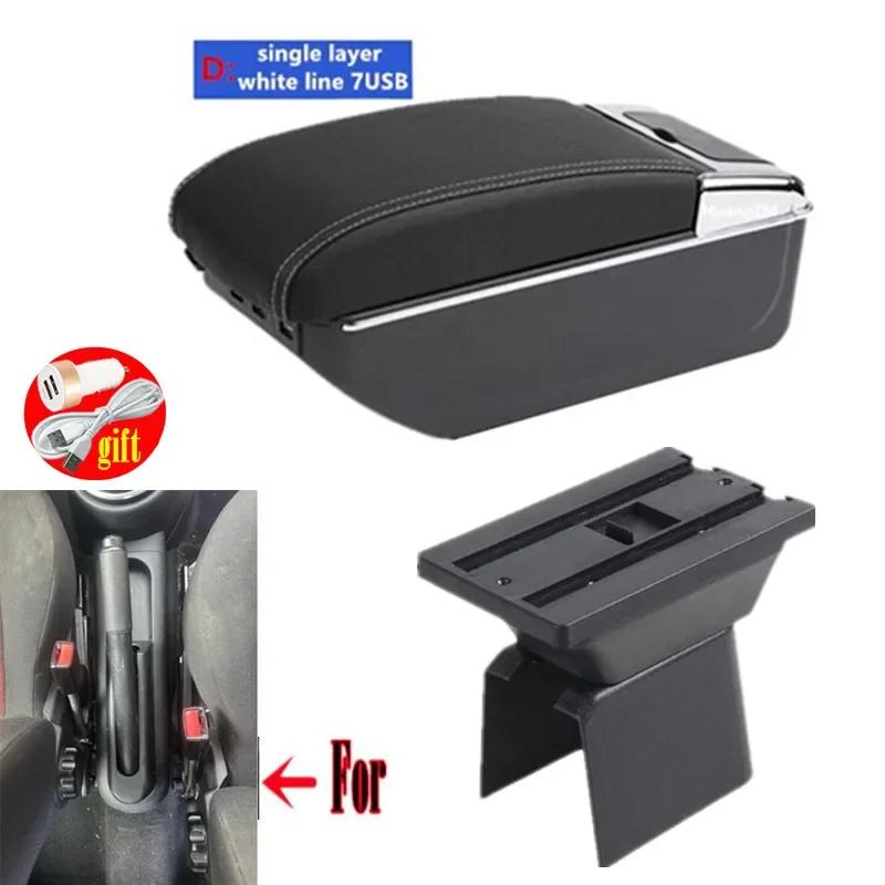 For Ford Fusion Armrest box For Ford Fiesta Mk5 Car armrest box Central storage Box Retrofit with USB Car Accessories
