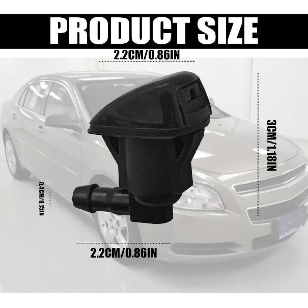 Front Windshield Washer Nozzles, OE 55372143AB, 68260443AA, Compatible with Pontiac G6, 05-16 Jeep Grand Cherokee, Saturn Aura, 05-13 Chevy Malibu