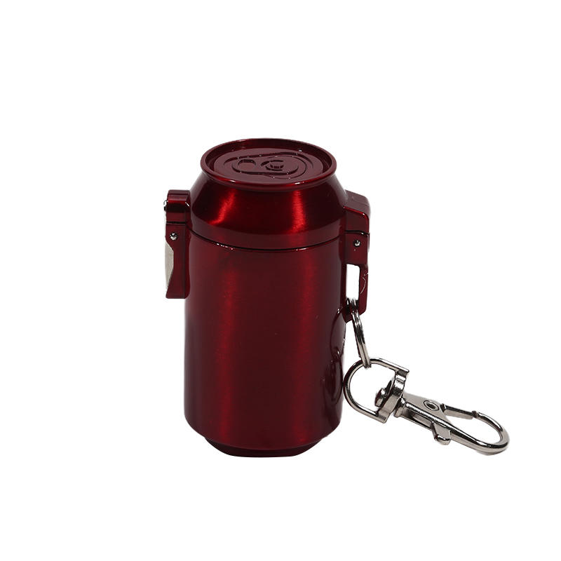 Portable Mini Ashtray with Lid for Outdoor Travel Metal Storage Box with Keychain Cigarette Accessories