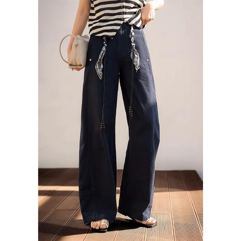 Absolutely Amazing Women s Cocoon Pants - Silk Scarf Belt, Flattering Spring 2026 Casuals Small