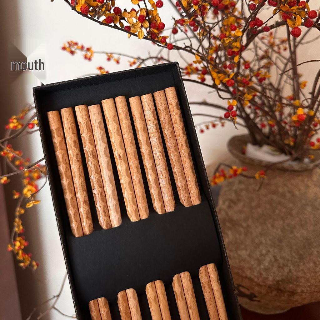 Yuanjin Bambus und Holz Hühnerflügel Rotes Sandelholz Palisander Essstäbchen: Langlebiges Schildpatt-Holz, Hochtemperaturbeständig