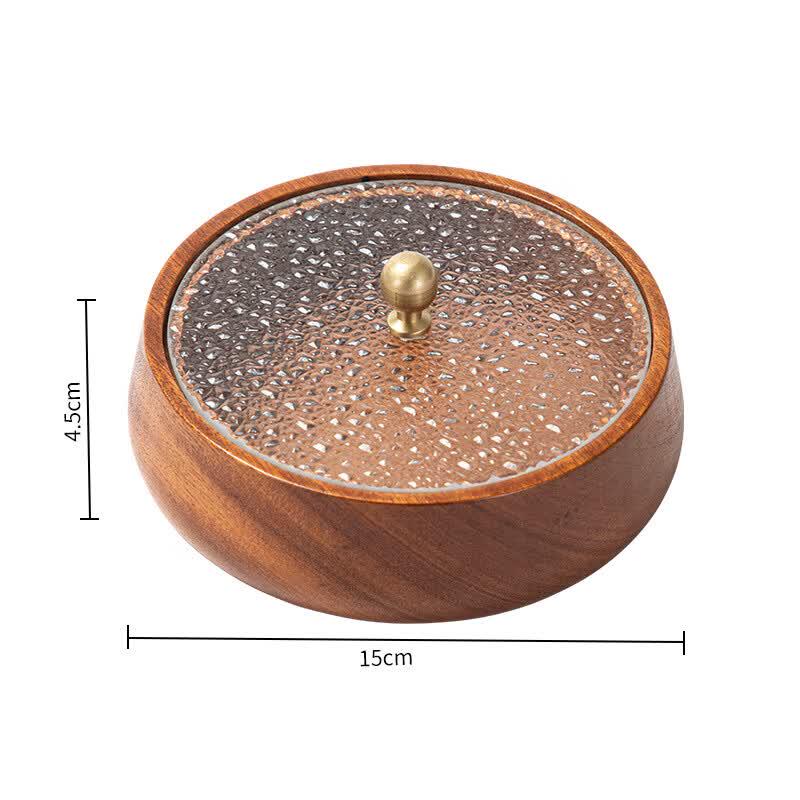 Wenge Wood Lidded Snack & Nut Storage Box