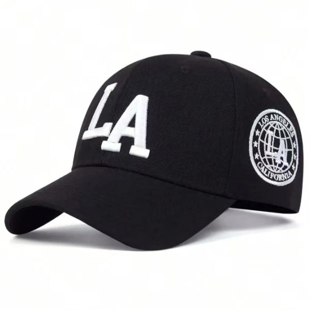 Unisex LA Letter Embroidery Snapback Baseball Caps Spring and Autumn Outdoor Adjustable Casual Hats Sunscreen Hat