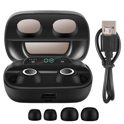 5.0 Bluetooth Headset LED Drahtloser Kopfhörer Mit TWS Digitalanzeige Mikrofon S11 Binaural Schwarz