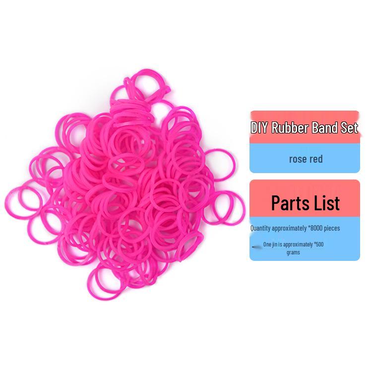 Elastici Arcobaleno in Gomma TPR ad Alta Elasticità da 1,5 cm per Braccialetti Intrecciati Fai da Te per Bambini - Confezione da 500g