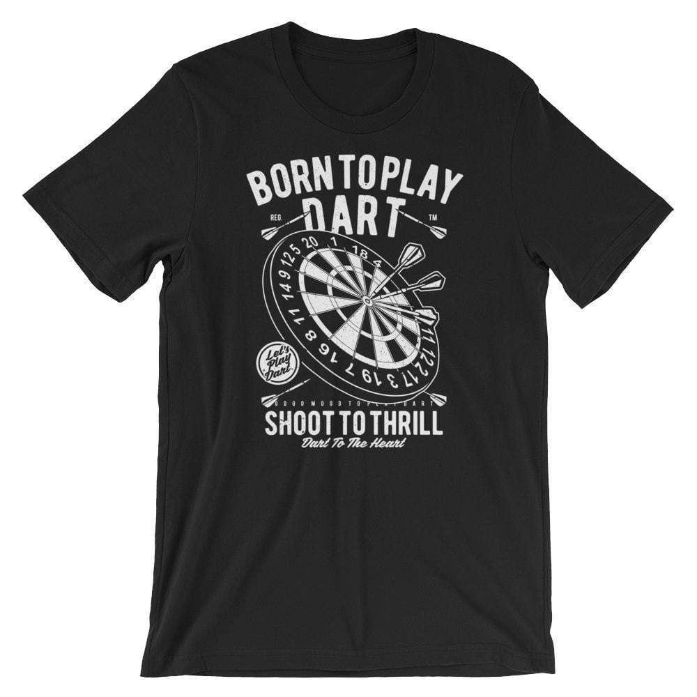 

Born To Play Dart T-Shirt. 100% Cotton Premium Tee NEW 4XL