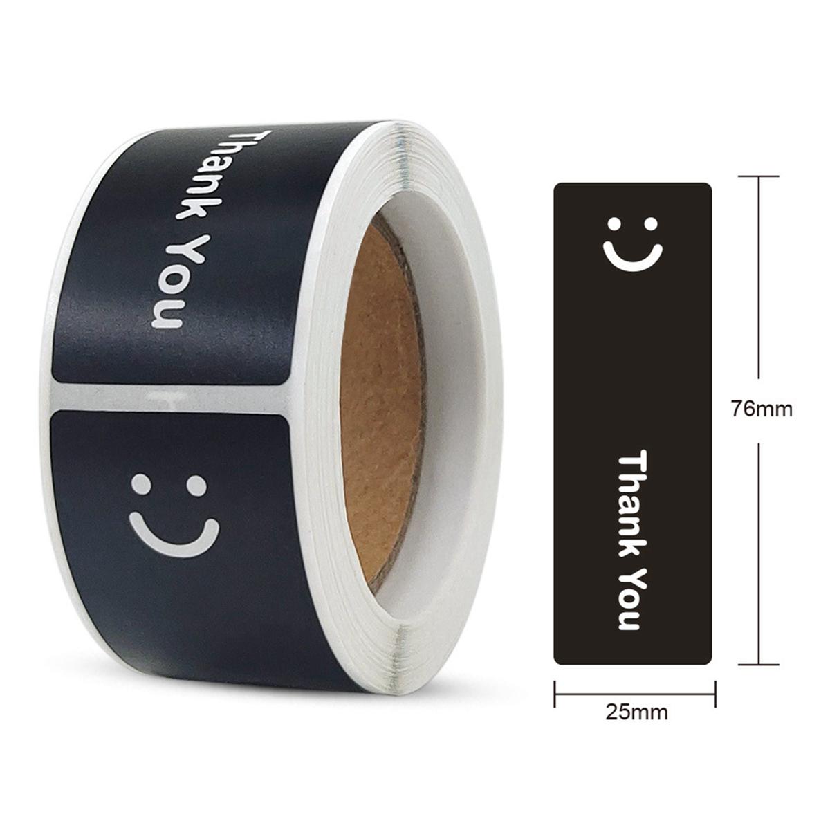 Smiling Face Black and White Seal Stickers, Homemade Packaging, Decorative Labels, Gift Ideas, Interesting and Practical