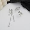 Gu Maoning, Gypsy Ear Clip Tassel Pearl No Ear Piercing Earrings Long High-End Multi-Layer Zircon Ear Bone Clip