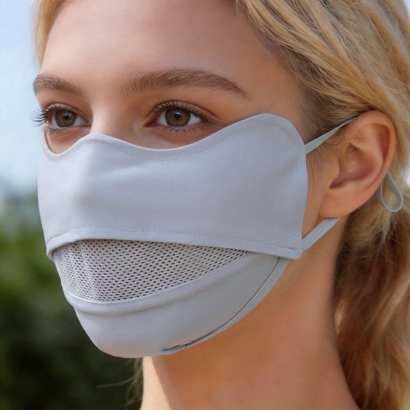 Women's Anti-UV Ice Silk Breathable 3D Face Cover Sunscreen Mask