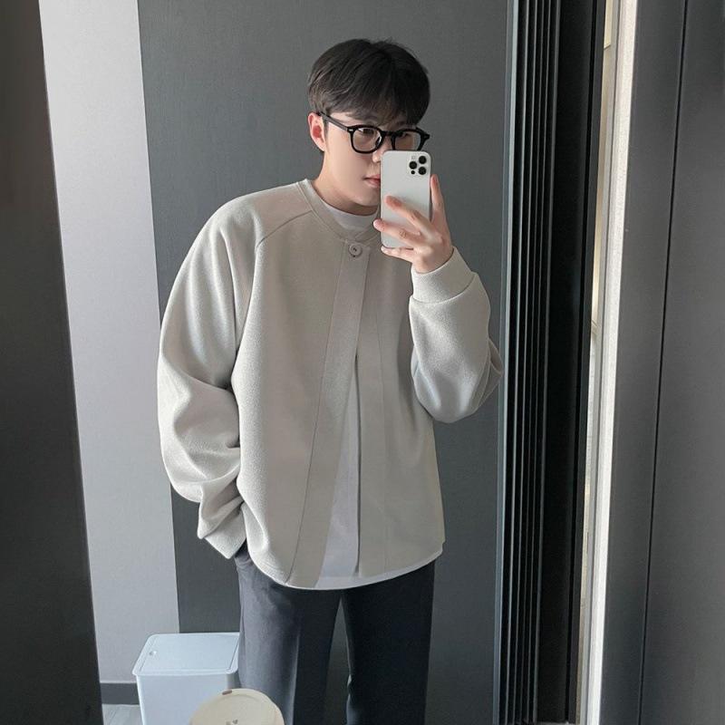 Woolen Jacket Men's Autumn New Korean Style Loose Casual Short Coat Cardigan Top