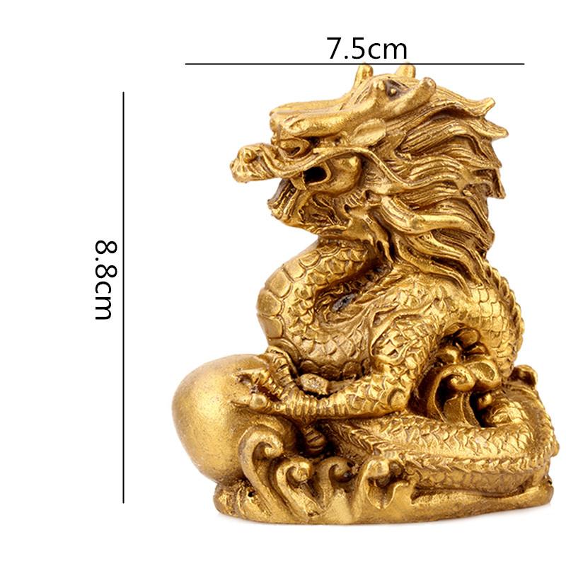 Kreative Retro Messing Tierkreiszeichen Simulation Tier Goldene Kleine Skulptur Handwerk Dekoration Chinesische Moderne Heimdekoration