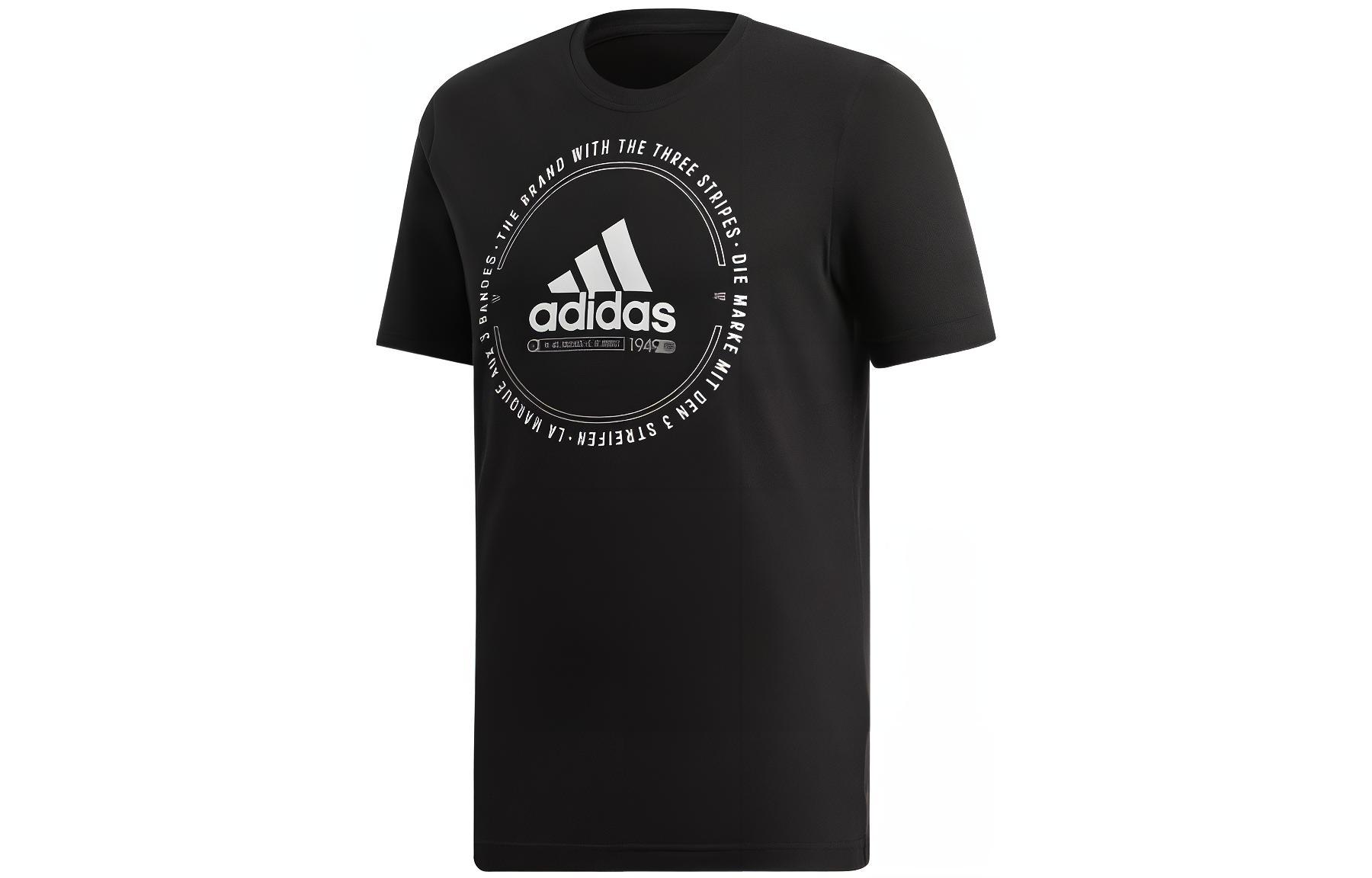 

Adidas T Shirts Men s Black Crew Neck Moderate Straight Fit ED7273 M