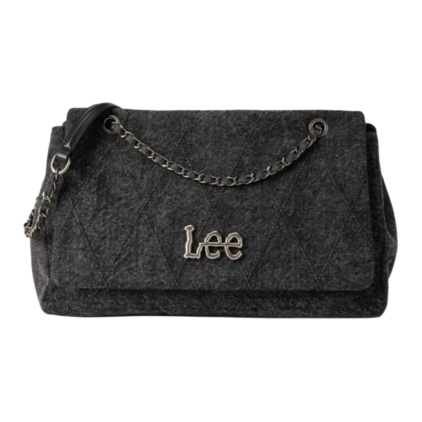 

New Lee Denim Large Pocket Shoulder Bag Regular Women s Black LE240107M-801 36.1*11.4*23.1CM