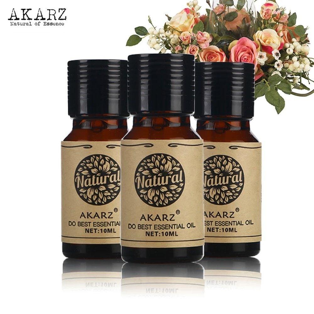 

AKARZ Violet Orchid Lotus Essential Oil Set Aromatherapy Spa Bath Skin Face Care 10ml