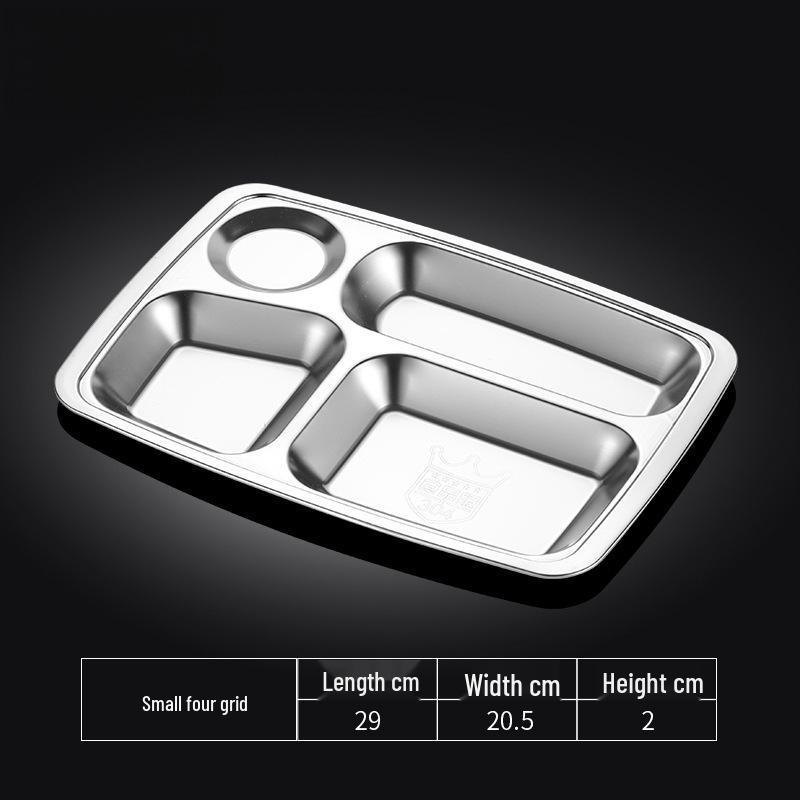 Stainless Steel Divided Cafeteria Tray