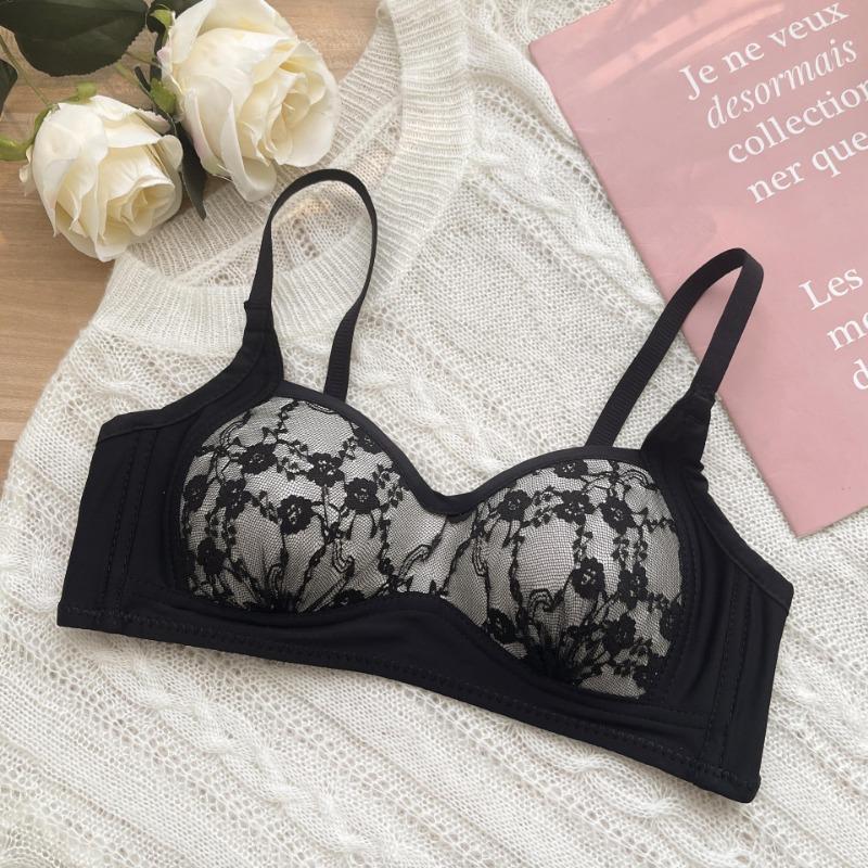 Lace Wireless Bralette Adjustable Strap Floral Bra For Women