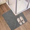 Non-slip Corner Shower Mat Washable Floor Mat Creative L-shaped Chenille Bath Mat Living Room