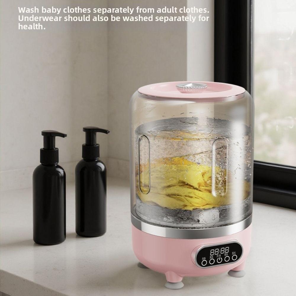 3L Mini Washing Machine Blue Light Underwear Cleaning Tool Portable Clothes Washer Travel