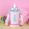 Fuguang 750ml Pink 304L Stainless Steel Insulated Bottle with Telescopic Straw