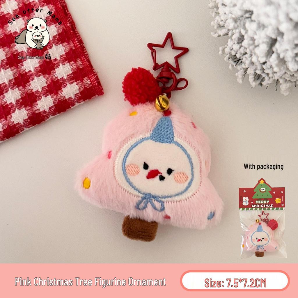 Tengyi Christmas Plush Doll Pendant - Cute Ornament & Versatile Keychain for Girls' Bags
