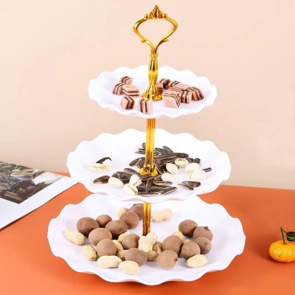 Three-layer Snack Plate Nordic Style Dessert Table Decoration New Cake Tray  for Hotel Living Room