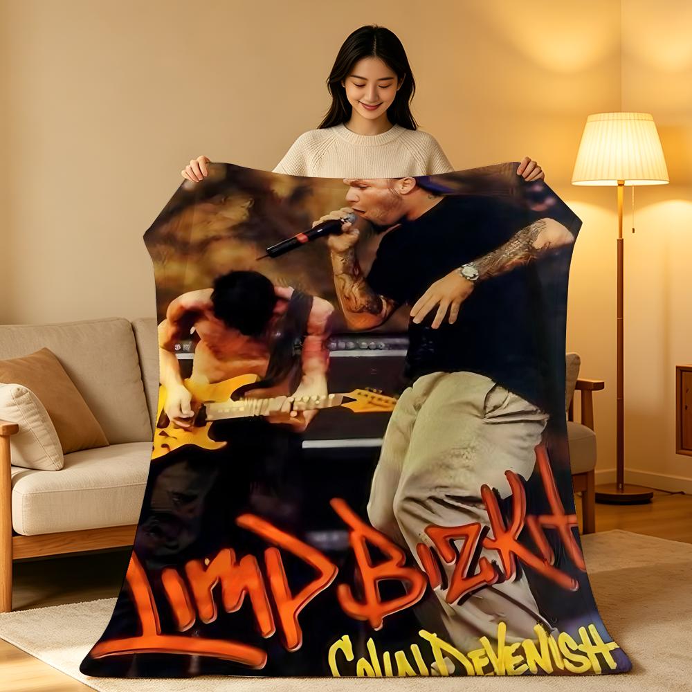 Band L-Limp B-Bizkit Throw High-Density Short Plush Blanket Soft Skin-Friendly for Sofa Nap Air-Conditioned Room