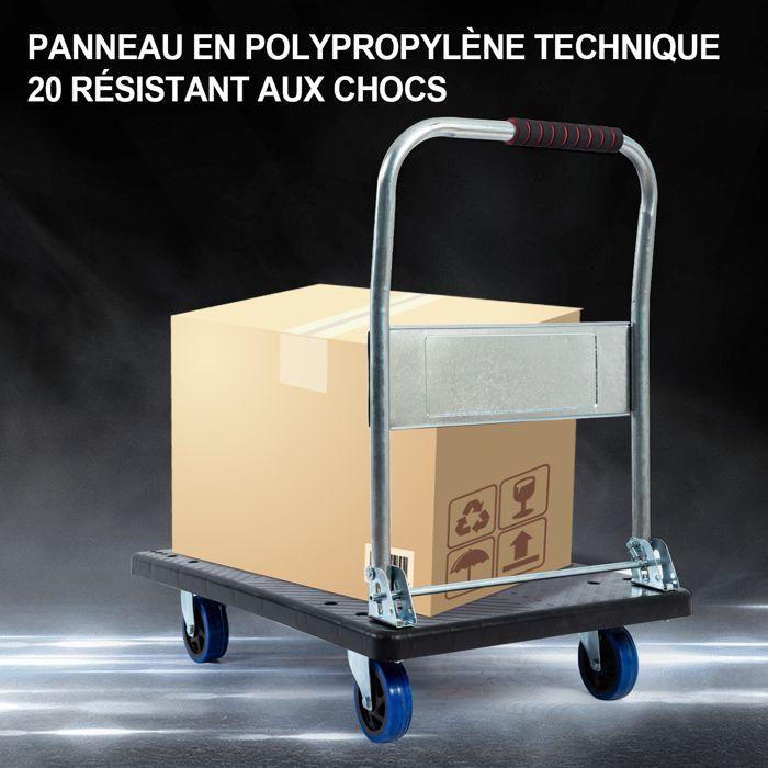 Chariot de transport - FOXSPORT - Pliable - Capacité 300 kg - Surface antidérapante - Maniabilité maximale